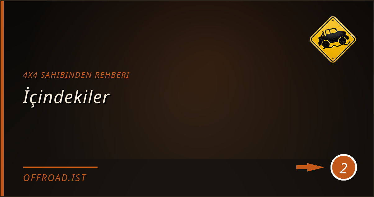 4x4 sahibinden rehberi - İçindekiler