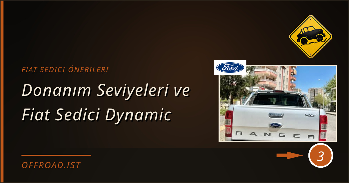 fiat sedici önerileri - Donanım Seviyeleri ve Fiat Sedici Dynamic
