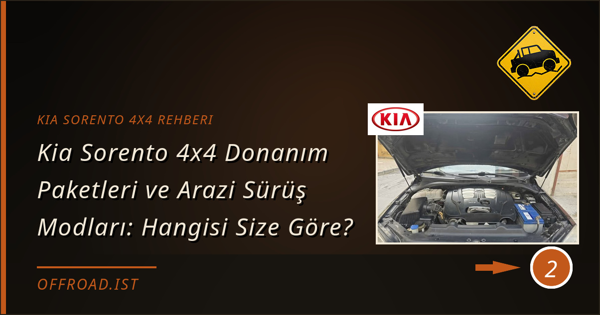 kia sorento 4x4 rehberi - Kia Sorento 4x4 Donanım Paketleri ve Arazi Sürüş Modları: Hangisi Size Göre?