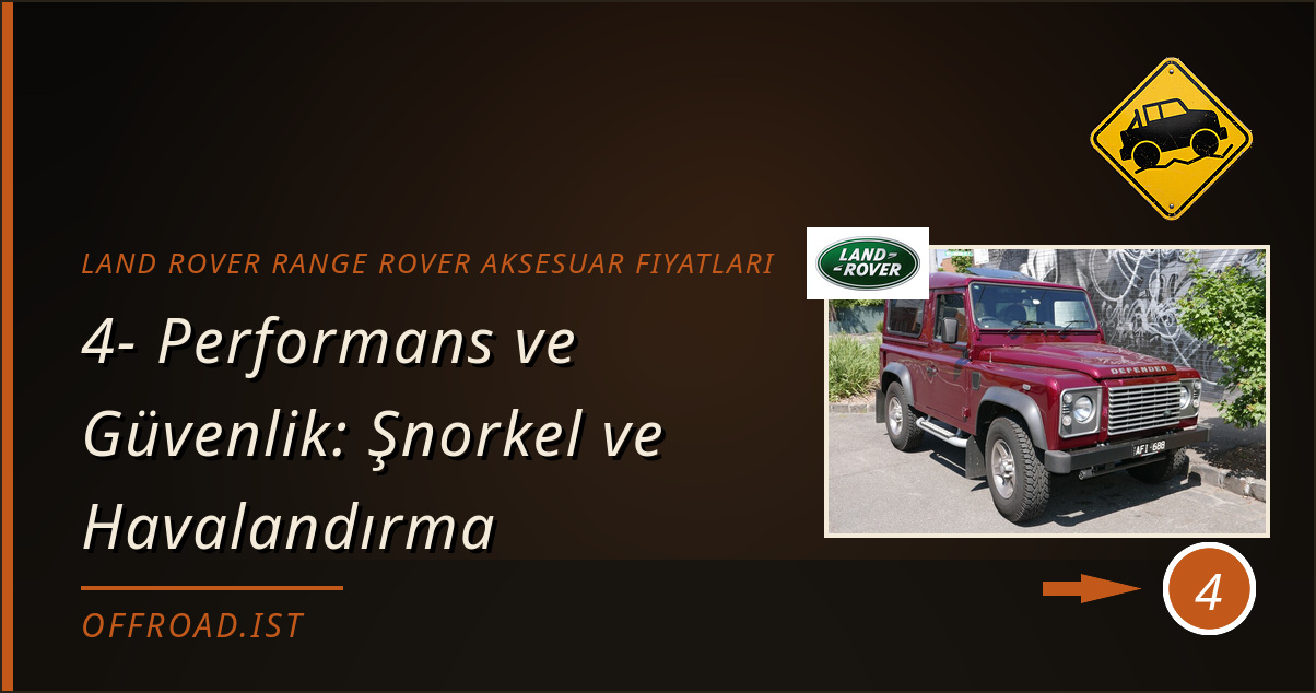 land rover range rover aksesuar fiyatları - 4- Performans ve Güvenlik: Şnorkel ve Havalandırma