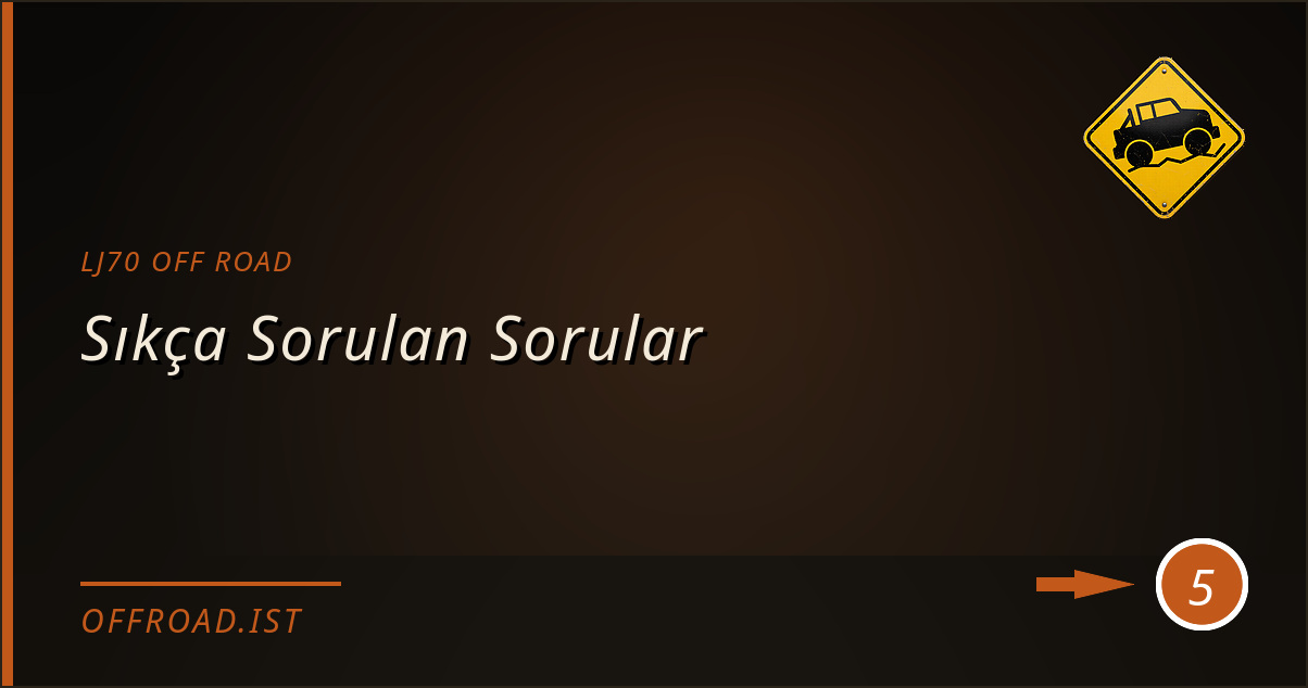 lj70 off road - Sıkça Sorulan Sorular