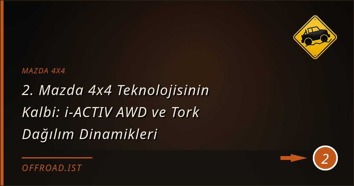 mazda 4x4 - 2. Mazda 4x4 Teknolojisinin Kalbi: i-ACTIV AWD ve Tork Dağılım Dinamikleri