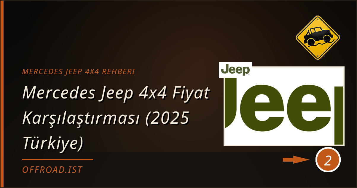 mercedes jeep 4x4 rehberi - Mercedes Jeep 4x4 Fiyat Karşılaştırması (2025 Türkiye)
