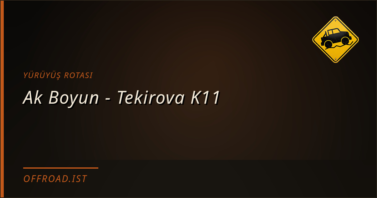 Ak Boyun - Tekirova K11 — Yürüyüş rotası | Offroad.ist