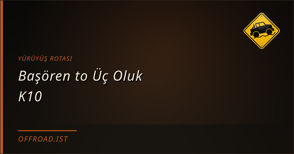 Başören to Üç Oluk  K10 — Yürüyüş rotası | Offroad.ist
