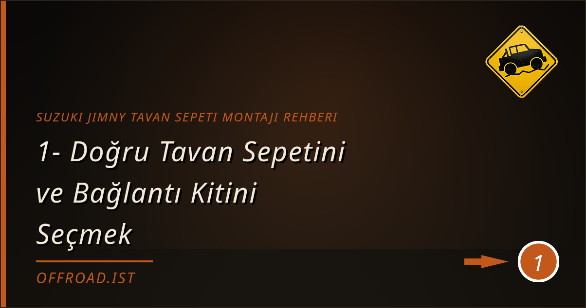 suzuki jimny tavan sepeti montajı rehberi - 1- Doğru Tavan Sepetini ve Bağlantı Kitini Seçmek