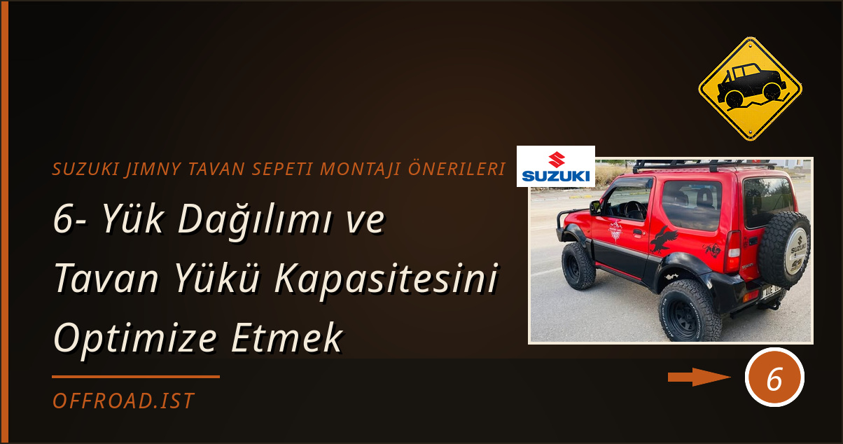 suzuki jimny tavan sepeti montajı önerileri - 6- Yük Dağılımı ve Tavan Yükü Kapasitesini Optimize Etmek
