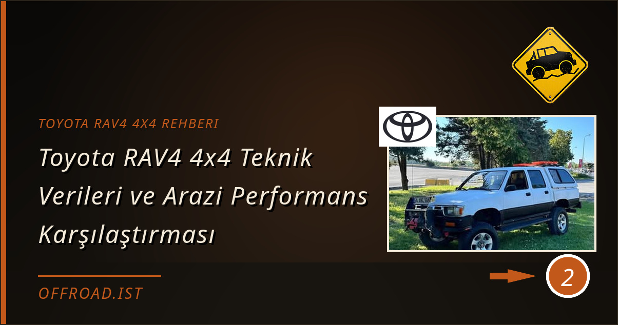 toyota rav4 4x4 rehberi - Toyota RAV4 4x4 Teknik Verileri ve Arazi Performans Karşılaştırması