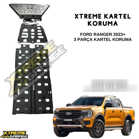 Ford Ranger 2023+ Xtreme 3 Parça Kartel Koruma Alt Muhafaza
