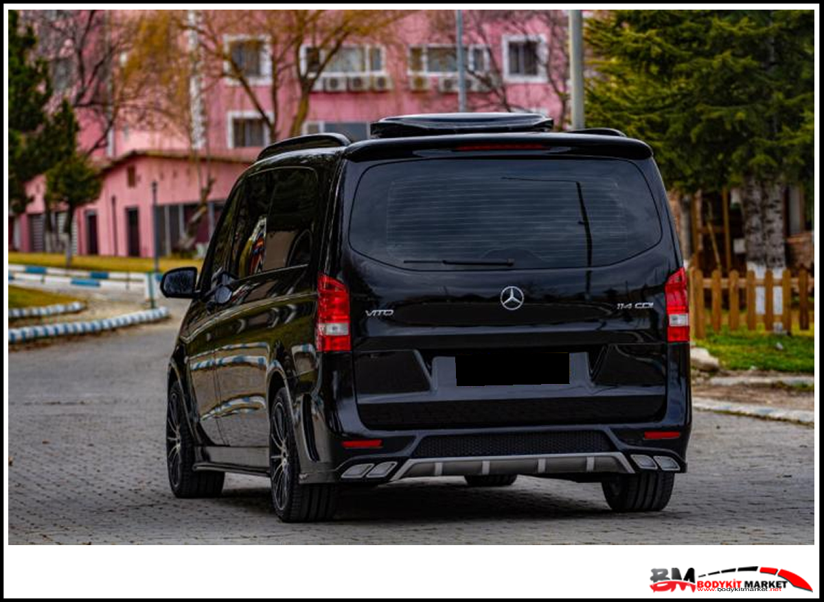 MERCEDES VİTO SPOR ARKA TAMPON FİBERGLAS BOYASIZ 2014-2023