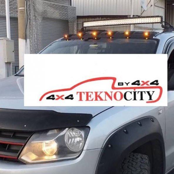 VOLKSWAGEN AMAROK MOONVİSÖR (TAVAN KEBİ) 2009 + SARI LEDLİ (JDM) ABS PLASTİK