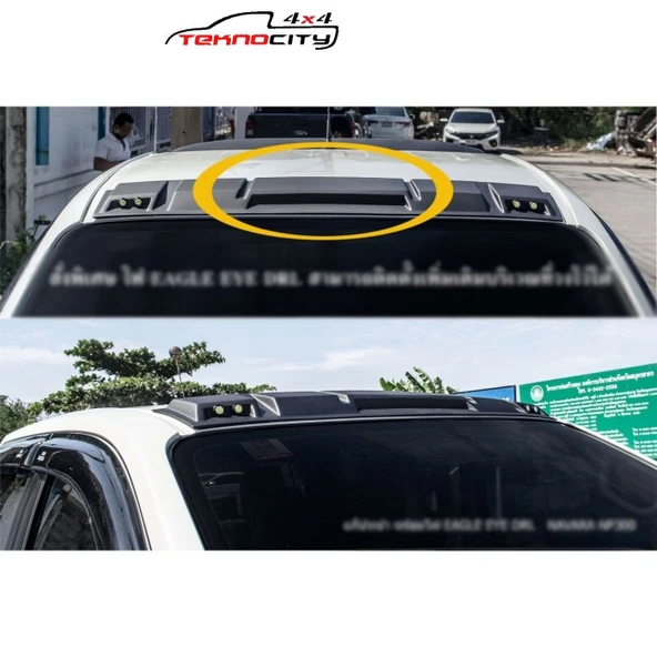 Nissan Navara NP300 2015 + Monvizör -Tavan kebi- Tavan Şapkası Beyaz ledli
