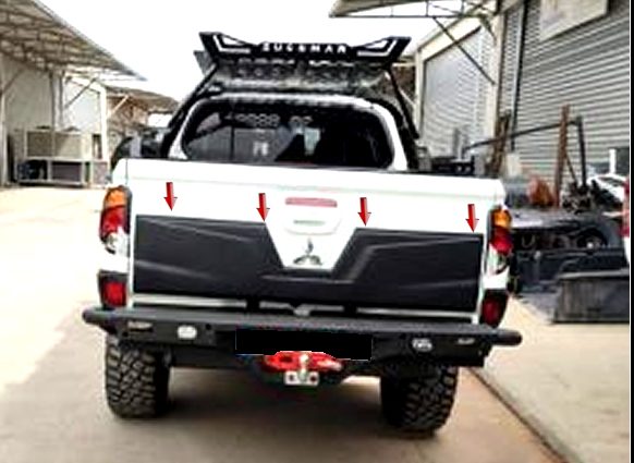 MİTSUBİSHİ L200 BAGAJ KAPAK ŞİŞİRME PLASTİK 2007-2014