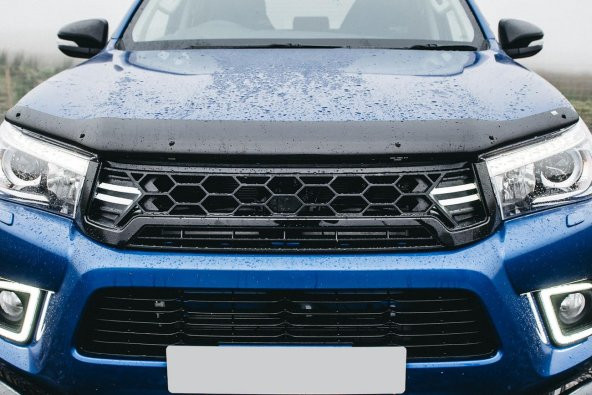 Ön Panjur Ledli Siyah Toyota Hılux Revo 2015+2019