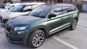 SKODA KODIAQ  YAN BASAMAK ALEMİNYUM  SOMA SIYAH