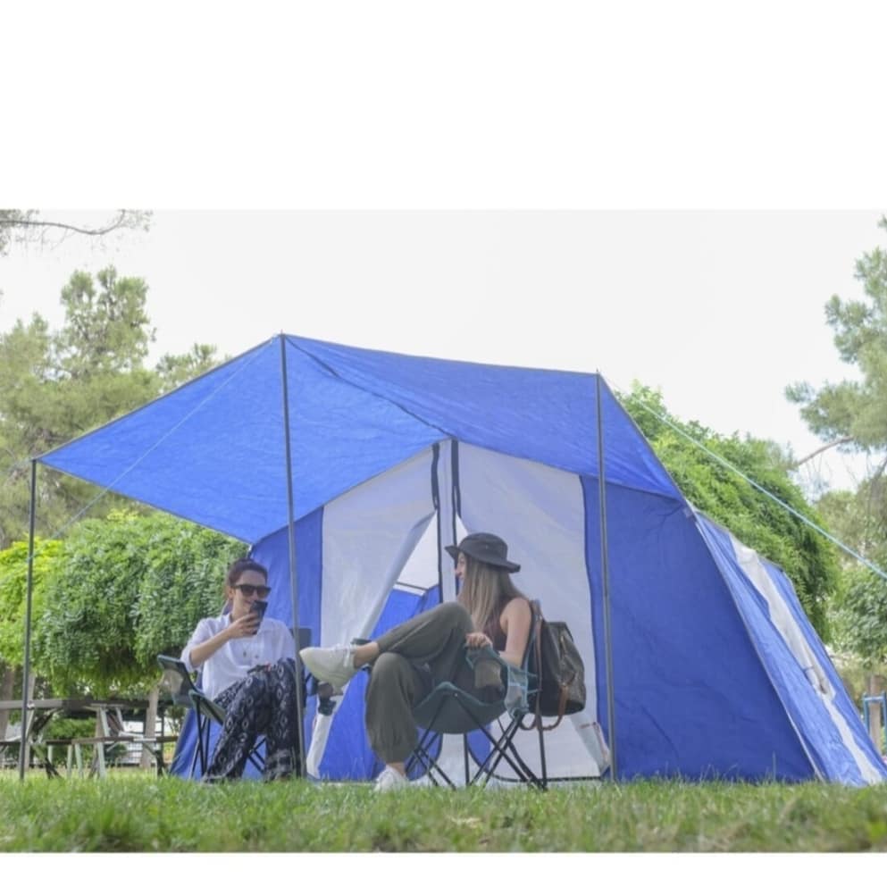 İKİ ODALI KAMP ÇADIRI GÖLGELİKLİ 2,30 X 3,50m