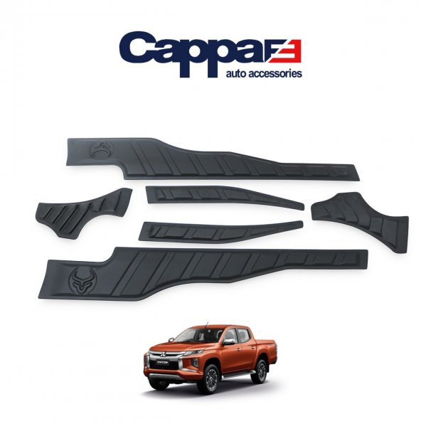 Mitsubishi L200 2019- Yarasa Yan Kapı Kaplama- Cam Altı Kaplama