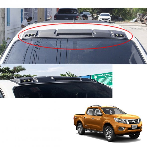 NİSSAN NAVARA NP 300 2014+ TAVAN KEPİ-MOONVİSÖR TURUNCU LEDLİ ABS PLASTİK