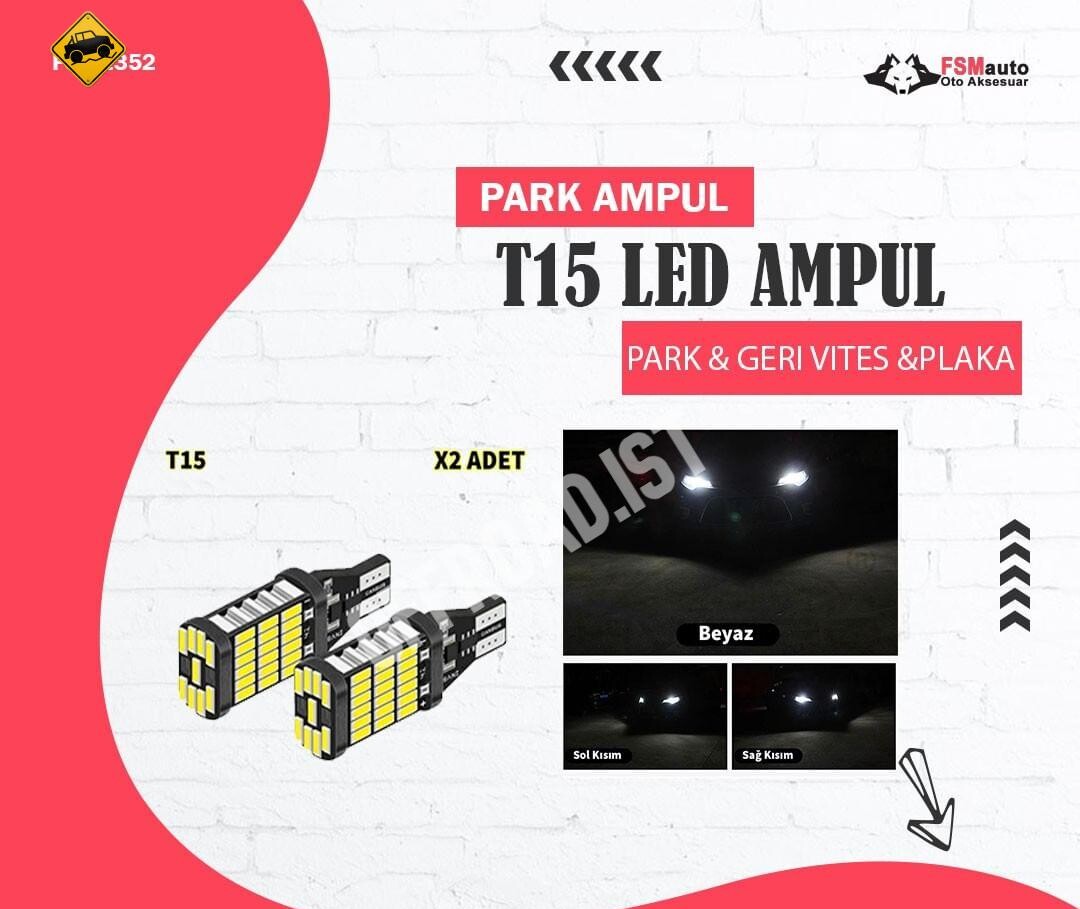 Waxen T15 Offroad Led Park Plaka Geri Vites Ampulu (2adet)