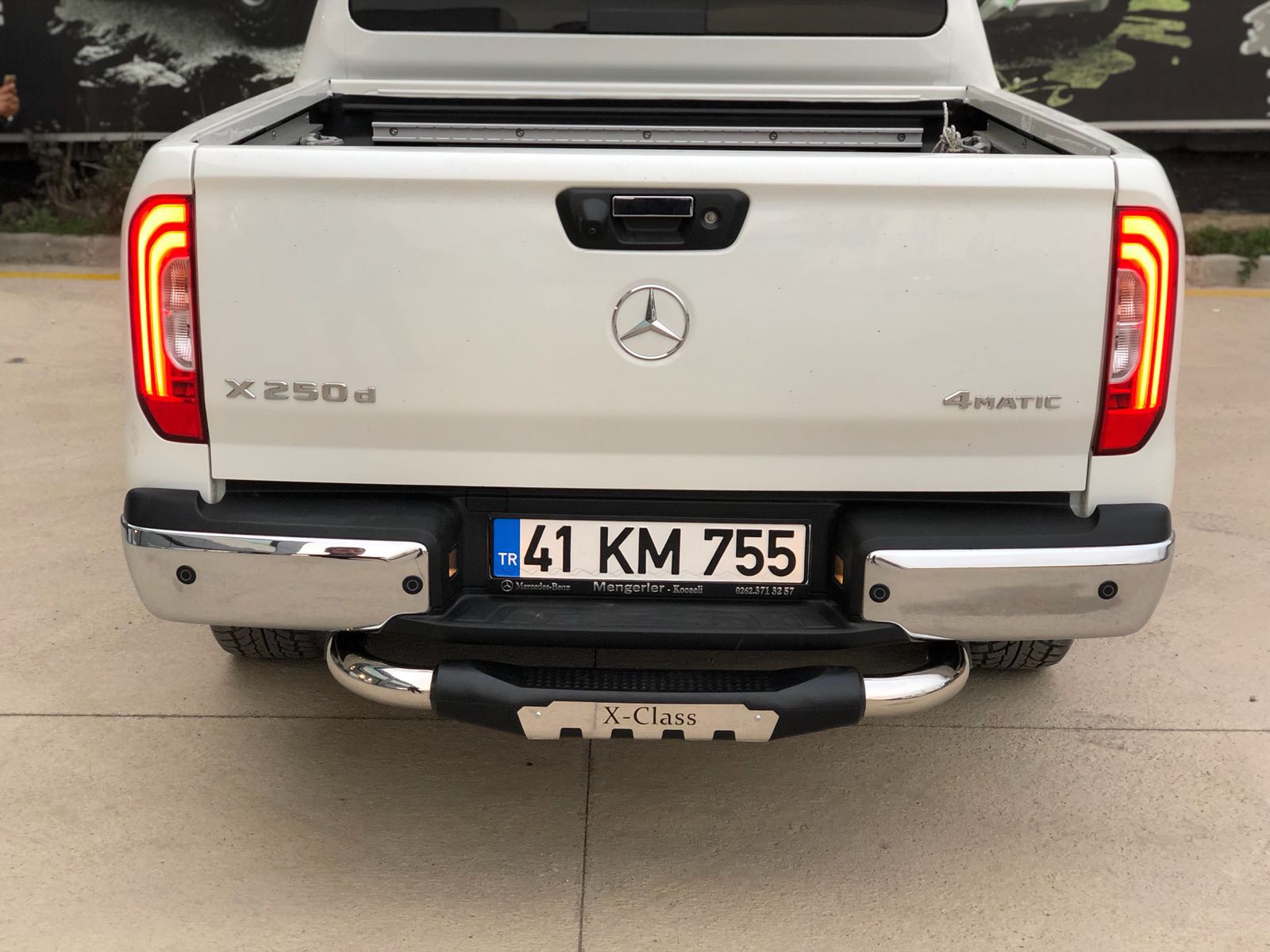 MERCEDES X CLASS ARKA TAMPON KORUMA KROM