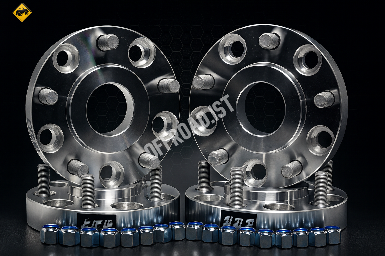 Toyota RAV4 5X114.3 2.5 Cm - 4 Pcs Spacer + Lug Nut Set
