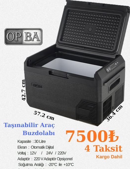 Op Ba 30 Liter Compressor Portable Car Fridge