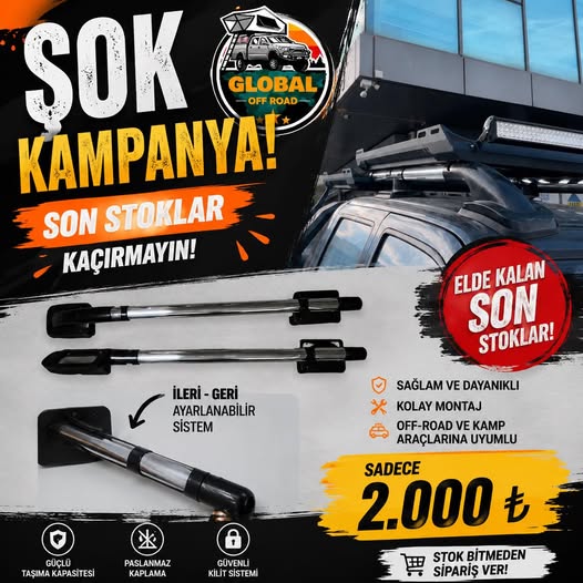 Global Off-Road Ayarlanabilir Tavan Çıtası Ara Atkı