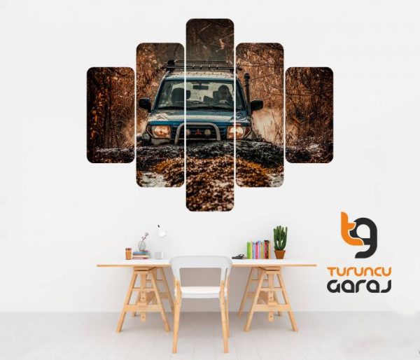 ARACINIZIN VEYA İSTEDİĞİNİZ RESİMİN TABLOSUN YAPALIM  5 Parçalı Tablo : 79.90₺ ve Yanında Sticker He