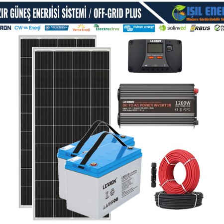 Hazır Güneş Enerjisi Sistemi - Karavan/bağ Evi Paketi - Off-grıd Plus - 2688wh